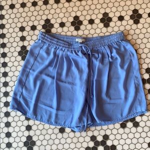 J. Crew Blue tie waist shorts